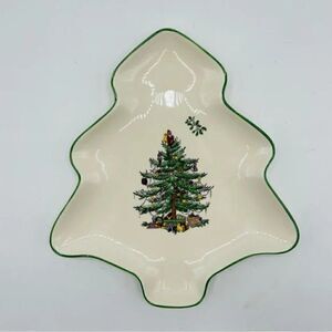 Spode Christmas Tree Trinket Dish Plate S3324
